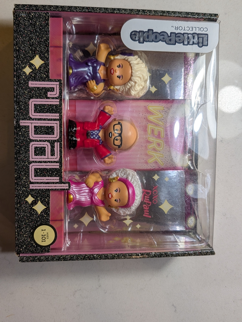 RuPaul Little People Puddin' 3-Figure Playset - Pink & Purple